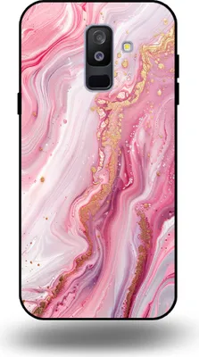 Image de Smartphonica Coque pour Samsung Galaxy A6 Plus 2018 avec impression marbre - Coque arrière TPU design marbre - Rose
