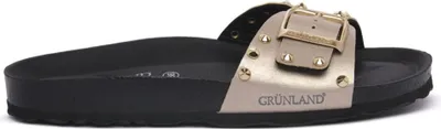Produktbild von Grünland Damen Schuhe Flipflops CB0789PLATINO mit Schnallen Schwarz Sommer