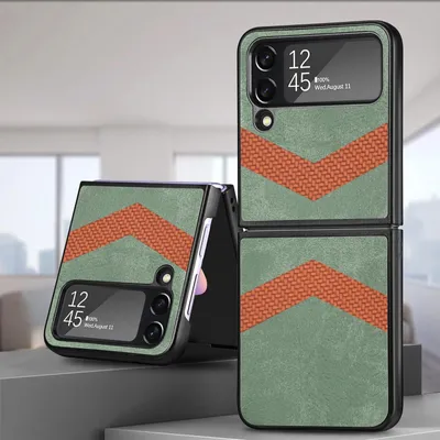Immagine prodotto di Per Samsung Galaxy Z Flip4 5G Pelle finta / V-Pattern Custodia del telefono cellulare Nuovo