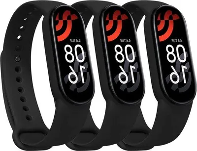 Image de Bracelet en silicone de remplacement pour Xiaomi Mi Band - Lot de 3 pièces - ajustable et compatible