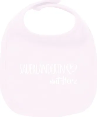 Produktbild von Huuraa Unisex Babylatz Sauerländerin mit Herz Geschenk Babypink  Baumwolle Sauerländerin Mitbringsel