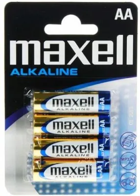 Image de maxell Alkaline Batterie, Mignon AA, 4er Blister