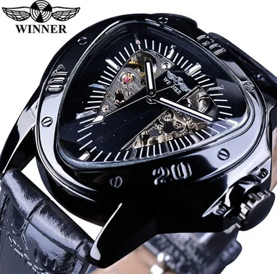 Produktbild von Winner OT-14442 Herrenuhr – Eleganz in Schwarz KP14442