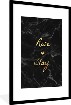 Produktbild von MuchoWow® Gerahmtes Poster Zitate - Sprichwörter - Gold - Marmor 60x90 cm - Poster mit Schwarzem Bilderrahmen Wandposter Rahmen Foto Bilder - Dekoration - Wandposter Wohnzimmer - Hochwertig