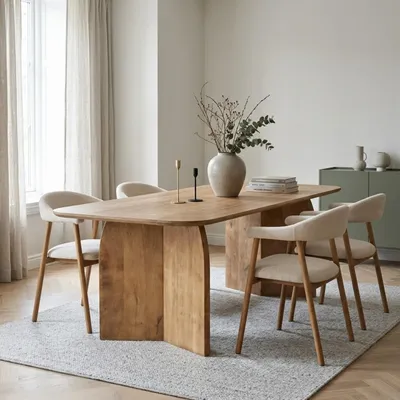 Productafbeelding van Eettafel Dalarna Naturel Deens Ovaal 240cm - Giga Meubel