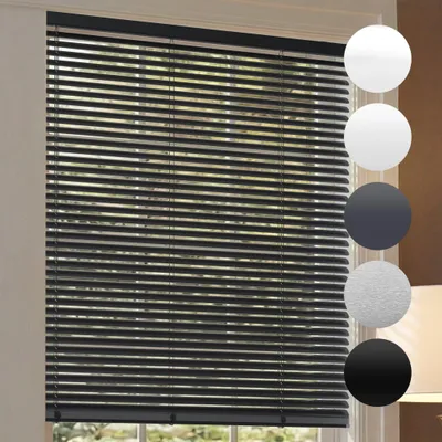 Produktbild von Aluminium Jalousie 25mm Links und Rechts 65x220cm Schwarz Matt Essential Line Jalousiescout