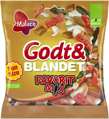 Produktbild von Malaco Godt & Blandet Favorit Mix 325g