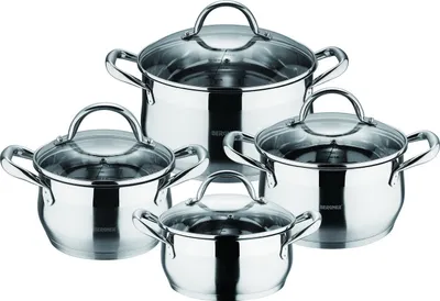Obrázek produktu pro Bergner BG-6523, Nerezová ocel, Nerezová ocel, Nerezová ocel, Nerezová ocel, Sklo, Keramický, Plyn, Halogen, Indukční