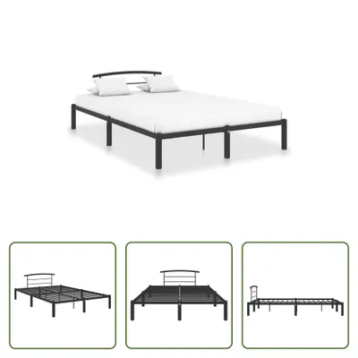Immagine prodotto di The Living Store Struttura letto in metallo nero 140x200 cm