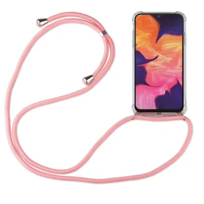 Produktbild von Handy Hülle mit Band Schutzhülle Handykette Seil Silikon Handy Tasche mit Schnur Samsung Galaxy A51 SM-A515 Rosa