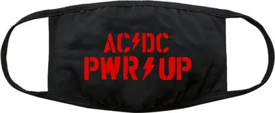 Produktbild von Ac/Dc - Pwr-Up Logo Gesichtsmaske - Schwarz