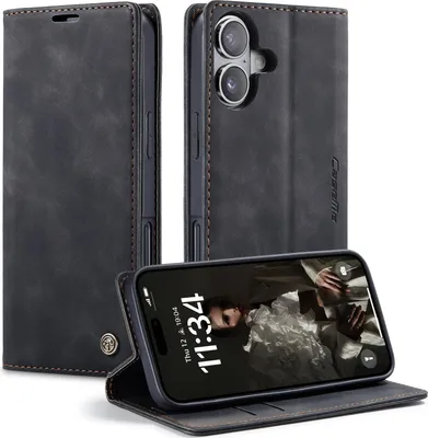 Produktbild von iPhone 17 Hülle - CaseMe 013 Klapphülle - Schwarz