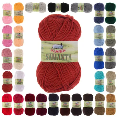 Produktbild von 10 x 50g Strickgarn Samanta Uni Häkelgarn Strickwolle Handstrickgarn Klassikstrickgarn Farbwahl, Farbe:28 ziegelrot