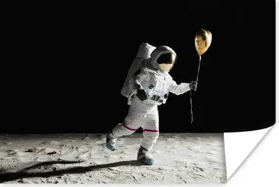 Produktbild von MuchoWow® Poster Astronaut - Weltraum Heliumballon 120x80 cm - Bilder