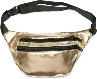 Produktbild von styleBREAKER Damen Bauchtasche Metallic 21x16cm | Gürteltasche Glitzer Festival | Verstellbarer Gurt & Steckschnalle | Crossbody Bag Kunstleder