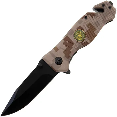Produktbild von Robustes Klappmesser ON-40978 - Braun für Outdoor und Notfälle KP40978