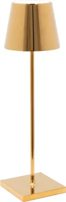 Produktbild von Zafferano Poldina Pro Glossy Gold LED-Tischlampe, wiederaufladbar und dimmbar, mit einer Akkulaufzeit von bis zu 12 Stunden.