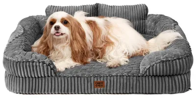 Produktbild von Orthopädisches Hundebett Mittelgroße Hunde 91x68cm Grau