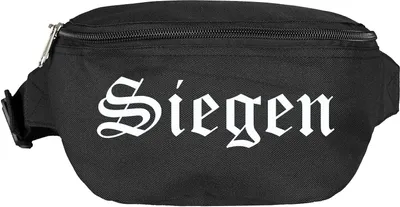 Produktbild von Siegen Bauchtasche - Altdeutsch bedruckt - Gürteltasche Hipbag Schwarz