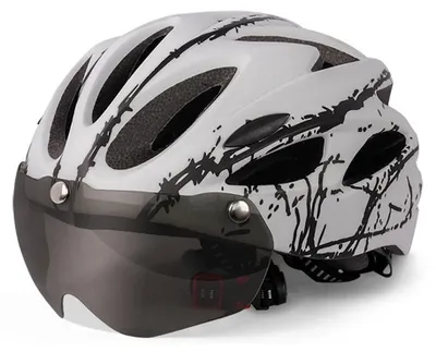 Image de Casque de vélo avec lunettes de soleil magnétiques amovibles