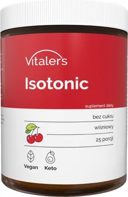 Immagine prodotto di Vitaler's Isotonic – 250 g, polvere, vegano, senza conservanti, senza zucchero, composizione pura (250 g, ciliegia)