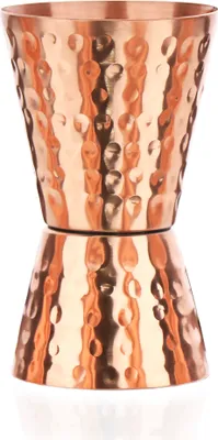Produktbild von Jigger 4 cl 6cl Barmaß Doppelmessbecher aus 100% reinem Kupfer - Perfekt für Cocktails wie den Moscow Mule mit 40 ml und 60 ml Fassungsvermögen 14243