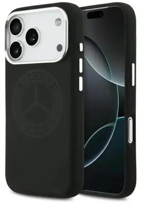 Image de Hülle Mercedes Silicone Vintage Logo MagSafe do iPhone 17 Pro schwarz