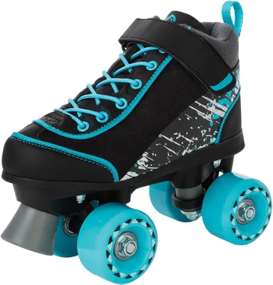 Produktbild von Crivit Kinder Rollschuhe Inliner Skates Roller Gr. 29/30 schwarz/weiß/blau