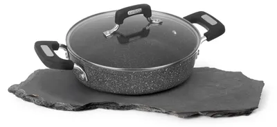 Bratpfanne 24 cm, Antihaftbeschichtung, schwarz, Aluminium