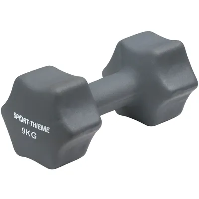 Produktbild von Sport-Thieme Fausthantel "Neopren", 9 kg, Dunkelgrau