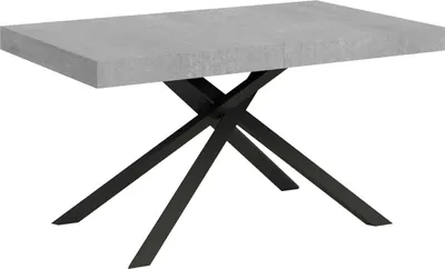 Immagine prodotto di ITYHOME - Tavolo allungabile 160/420X90 cm Karida cemento gambe antracite