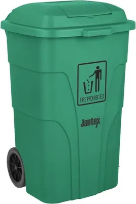 Produktbild von Jantex 120Ltr Mülltonne mit Fußpedal Grün