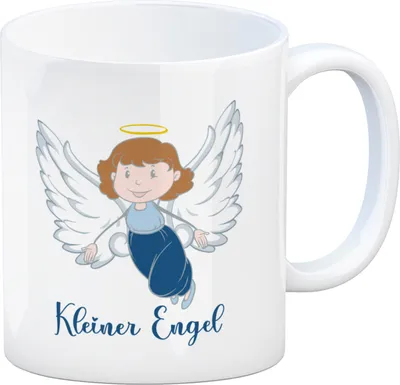 Produktbild von Kleiner Engel Kaffeebecher mit niedlichem Schutzengel
