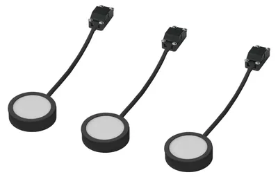 Zdjęcie produktu dla Osram LED oświetlenie podszafkowe podszafkowe Spot Puck 6,5 cm 3 x 3W czarny