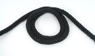 Obrázek produktu pro Provaz, bavlněné lano stáčené 8 mm, černá, galanterie, metráž / 1 m