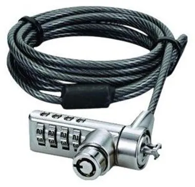 Obrázek produktu pro DICOTA D30887, 2 m, Kombinační zámek, Ocel, Černá, Nerezová ocel