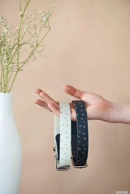 Produktbild von HUNTER Halsband Convenience Reflect Glow M (50), weiß Sterne