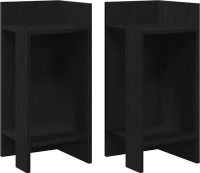 Obrázek produktu pro Odkládací stolky s policí 2 ks černý 25,5x27x60 cm
