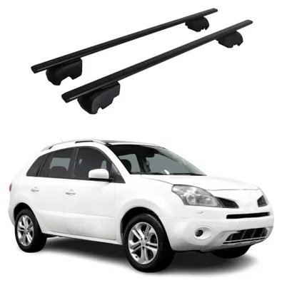 Image de Barres de toit Transversales pour Renault Koleos I 2011-2015 Facelift Acier Noir, Image générée par une IA
