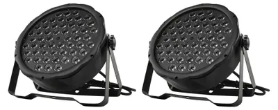 Obrázek produktu pro LED reflektor – osvětlení pro jeviště s DMX – sada 2 kusů – 54 x 3 W – 162 W – úhel svícení 45° – DMX 512 – zástrčka EU