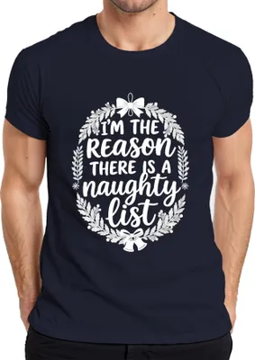 Obrázek produktu pro Weihnachten Weihnachtsmann Herren T-Shirt, Navy, M