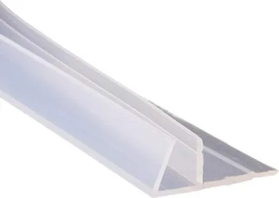 Produktbild von Gummidichtungsstreifen für Badetüren - Wasserabweisende Duschdichtung - 8mm - F-Form - 78 Zoll - 0-20mm Öffnung