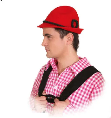 Produktbild von O23323 KW 59 rot Damen Herren Trachten-Bayernhut