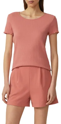 Produktbild von QS Damen 2167409 T-Shirt, Papaya, XL EU