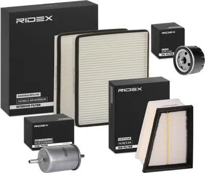 Produktbild von RIDEX Filterset Inspektionspaket Filtersatz für RENAULT ESPACE IV (JK0/1) ESPACE III (JE0)