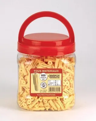 Produktbild von 800 Stück Krampusdübel 2/5 beige VINMER - Ø Bohrung 6 mm - 133161