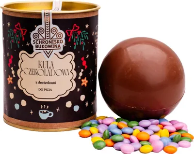 Zdjęcie produktu dla Kula czekoladowa z lentilkami 60g - Schronisko Bukowina
