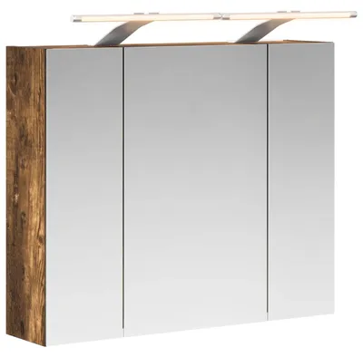 Productafbeelding van VidaXL Badkamerspiegelkast, gerookt eikenhout, 60 x 14,5 x 50 cm
