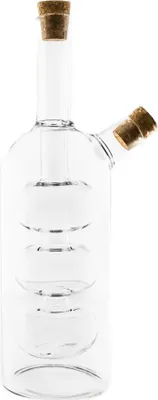 Immagine prodotto di bottiglia 2 in 1 per olio e aceto "Zeyla Di Due" in vetro borosilicato con tappo in sughero