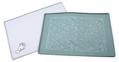 Produktbild von Simons Cat Napfunterlage 40 x 30 x 1 cm, Farbe:grün